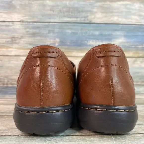 Rockport Loafers Shoes Womens 8.5M Brown Leather Slip On Lightweight - Picture 5 of 11